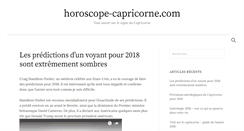 Desktop Screenshot of horoscope-capricorne.com